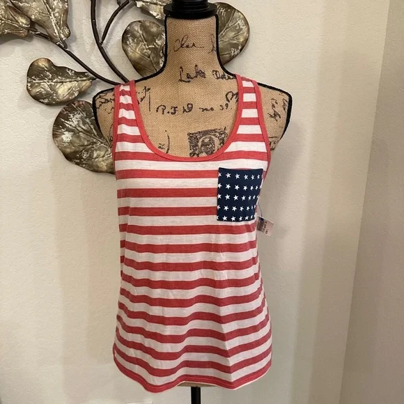 Fifth Sun Women’s Patriotic Tank Top – Size Large - Picture 2 of 5